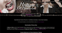 Desktop Screenshot of mistressofmean.com